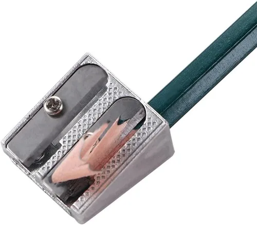 Vista 7 de 1/5 sacapuntas, sacapuntas de metal de mano con agujeros dobles, mini afilador de lápices para niños, lápices afiladores para escuelas, oficinas