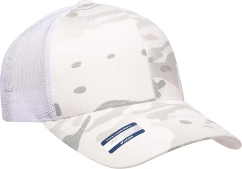 Vista 6 de Yupoong Gorra de camionero retro Multicam de Yp Classics Alpine/Blanco