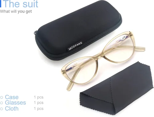 Vista 6 de MODFANS Gafas de lectura multienfoque progresivas, lentes de lectura con bloqueo de luz azul