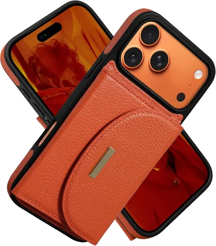Vista 54 de Funda tipo cartera de Keallce para iPhone 14 Pro de 6.1 pulg., funda con tapa y ranuras para tarjetas, soporte con anillo, funda protectora de piel