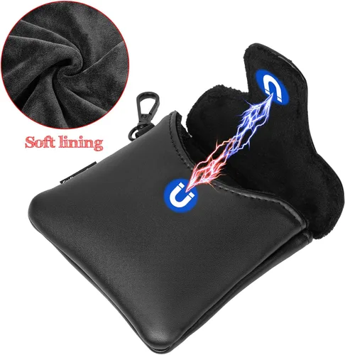 Vista 6 de Craftsman Golf Fundas para Cabezas de Palos de Golf de Calavera Esqueleto Negro para Maderas, Drivers, Híbridos y Hierros