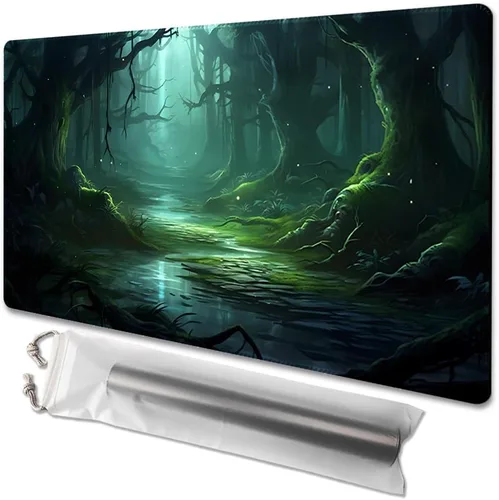 Vista 34 de MTG - Tapete de juego tamaño 24 x 14 pulgadas, bolsas de almacenamiento gratuitas, respaldo antideslizante, impresión, ideal para entusiastas