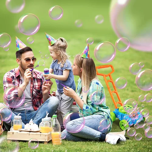 Vista 5 de Lydaz – Máquina de burbujas electrónicas para césped, juegos al aire libre, juguetes para niños
