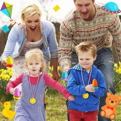 Vista 3 de Yunsailing 40 Pieces Potato Sack Race Bags Large Bags Lawn Outdoor Games Party Games for Kids School Adults Family Backyard Party Birthday Outside