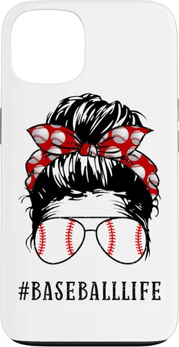 Vista 7 de Mom Messy Hair Bun Aviators Glasses Baseball Mother Life Case for iPhone 17