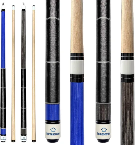 Vista 6 de HomeSeason 58 inch Pool Cue Stick Canadian Maple Wood 13mm Tip - 20oz Perfect for Precision Play, Low Deflection Pool Cue for Enhanced Accuracy