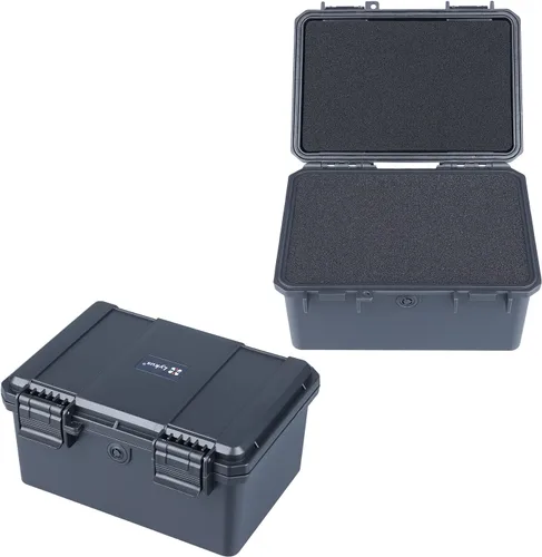 Vista 8 de Lykus HC-1430 Mini caja rígida seca con inserto de espuma, tamaño interior 5.5 x 3.5 x 3.7 pulgadas, IP66 a prueba de salpicaduras, adecuada