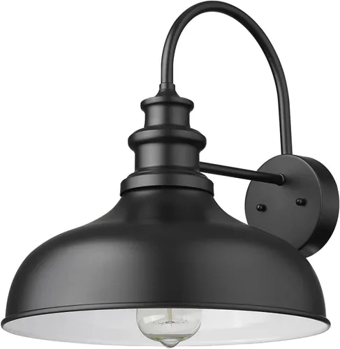 Vista 12 de Bestshared Luz de granero para exteriores, enchufe E26, luces de pared para exteriores, resistente a la intemperie, iluminación exterior industrial