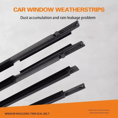 Vista 5 de Burletes de Sellado de Moldura de Ventana Compatible con Toyota Corolla 2003-2008 Reemplazar# 75730-02180 75710-02200 75740-02180 75720-02200