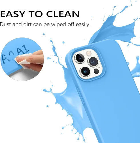 Vista 3 de BENTOBEN Funda para iPhone 13 Pro, silicona suave, goma de gel, forro de microfibra, parte trasera dura, a prueba de golpes, funda protectora