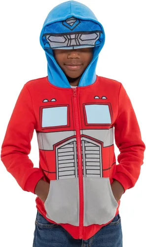 Vista 3 de Transformers Megatron Bumblebee - Sudadera con capucha de forro polar con cremallera para niños pequeños a niños grandes