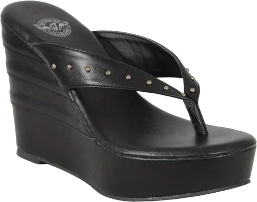 Vista 2 de Milwaukee Performance sandalias de mujer con tacón de cuña con tachas