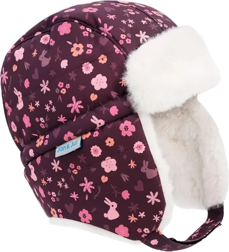 Vista 10 de JAN & JUL Gorro de invierno impermeable para bebés y niños Oso