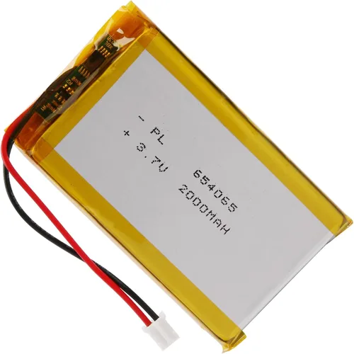 Vista 22 de Batería Lipo de 3.7V 1000mAh 102050 Batería recargable de polímero de litio con conector JST PH2.0.000 in para altavoz Bluetooth, GPS, reloj