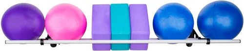 Vista 2 de Vita Vibe - Fabricado en Estados Unidos - Estante de almacenamiento para pelotas de yoga - Bolas de ejercicio/yoga/estabilidad de 10 a 36 pulgadas