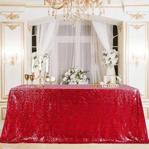 Vista 78 de B-COOL Mantel de lentejuelas con brillo para mesas, color azul bebé, mantel de lentejuelas para decoración de mesas, para bodas, Navidad