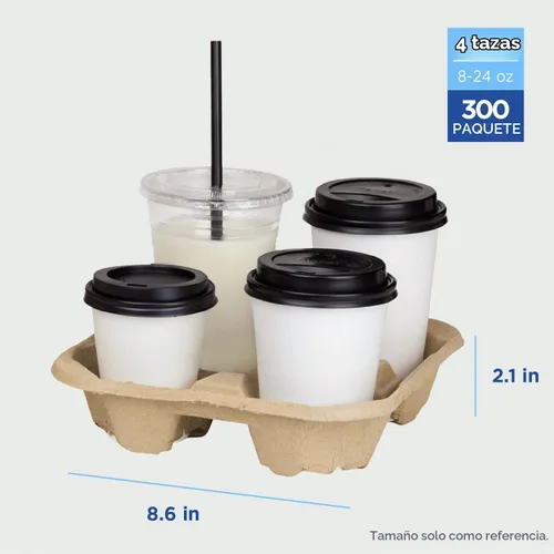 Vista 4 de Karat C5000 - Portavasos de 4 tazas de 8 onzas - 32 onzas (Caja de 300)