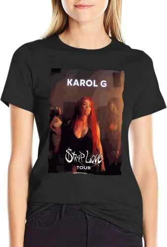 Vista 4 de Camiseta casual para mujer, camisetas gráficas de moda, cuello redondo, camisetas de verano