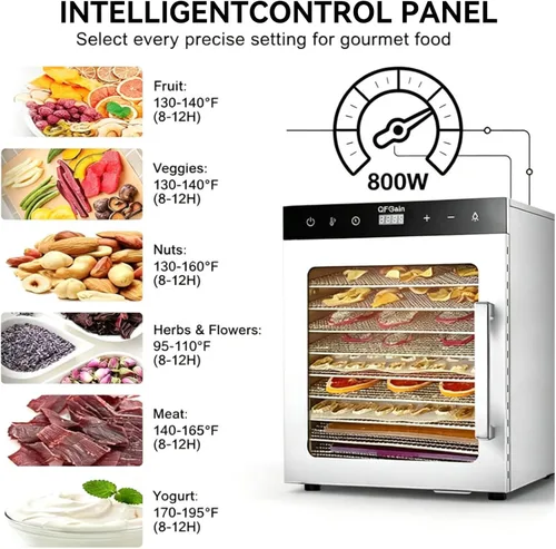 Vista 7 de Large Capacity Fruit Vegetable Dehydrator Electric Jerky Maker 10layer