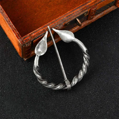 Vista 2 de Broche vikingo vintage con solapa para mujeres y hombres, capa, bufanda, chal, hebilla de cierre, broches, broches penanulares y juegos de alfileres