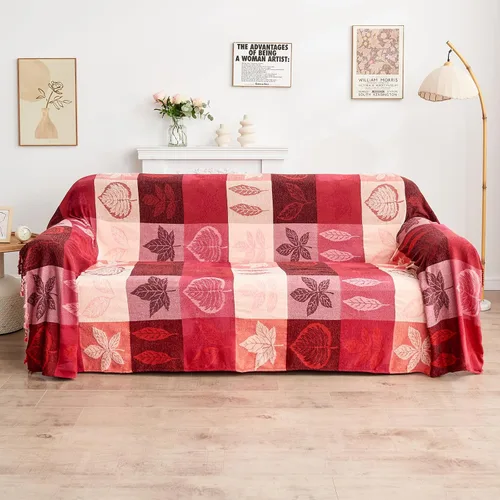 Vista 22 de Manta Boho, Manta de Chenilla Jacquard con Borlas para Cama Sofá Silla Suave, Borlas con Flecos Bohemias (Negro, S:60x75)
