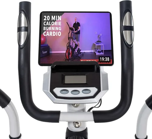 Vista 7 de Sunny Health & Fitness Elliptical and Bike Exercise Machine, Ultra Silent Adjustable Resistance Levels Cross Trainer for Home Gym with Pulse Rate