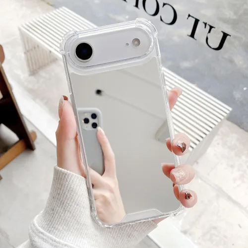 Vista 19 de Funda compatible con iPhone 11 con espejo con parachoques a prueba de golpes, parte trasera dura, delgada, cubierta protectora delgada para niñas