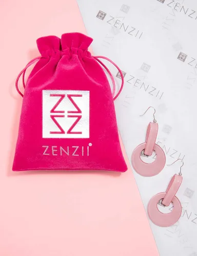 Vista 5 de ZENZII Pendientes colgantes de resina acrílica para mujer