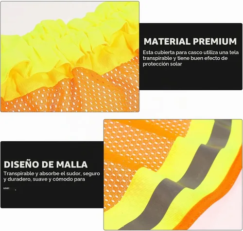 Vista 5 de Parasol reflectante para el cuello con visera de malla transpirable, protección solar ligera para trabajadores de la construcción, accesorio