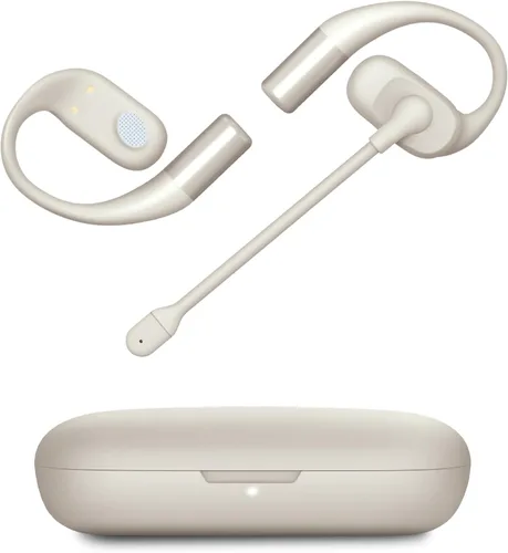 Vista 9 de Emerson NoiseZero Auriculares inalámbricos de oreja abierta con micrófono ENC, audio enfocado en la privacidad para llamadas claras, auriculares