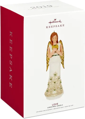 Vista 5 de Hallmark Adorno de recuerdo 2019 Año de Navidad con fecha de amor de ángeles