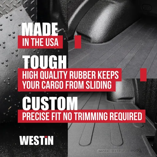Vista 4 de Westin 50-6125 Alfombrilla para caja de camioneta para 1999-2016 F250 F350 6.75 pies, goma negra