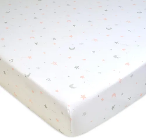 Vista 19 de American Baby Company - Paquete de cuna para bebé: cubre colchón protector, sábana a la medida y manta térmica., paquete de de 1, Ballenas turquesa