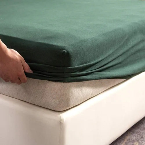 Vista 35 de PURE ERA Sábana bajera ajustable de algodón de punto de jersey (sin sábana encimera ni fundas de almohada) con bolsillo profundo de hasta 15 a 20