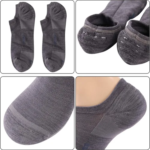 Vista 6 de ZEAL WOOD Calcetines atléticos de lana merinabambú que no se ven en el tobillotripulación, para correr, golf, tenis, senderismo, 13 pares