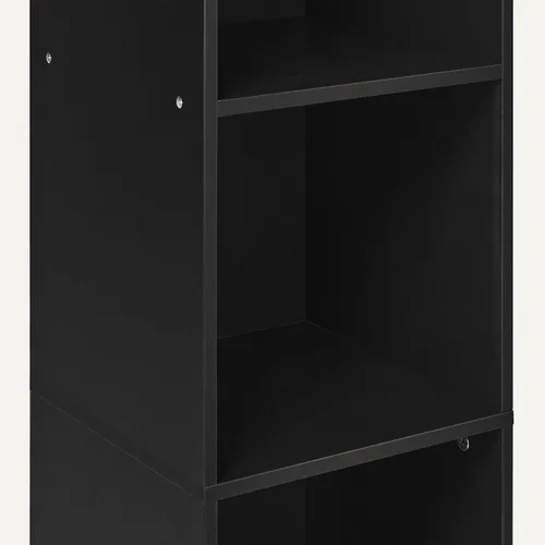 Vista 4 de Amazon Basics - Estantería de 5 cubos compatible con organizadores de almacenamiento de tela, color negro Compatible con organizadores de cubos
