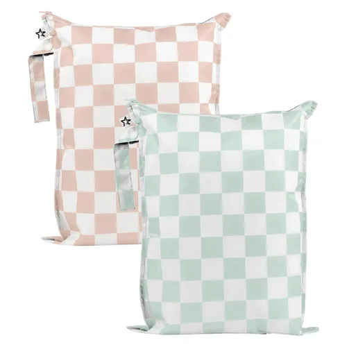 Vista 40 de Tiny Twinkle Bolsas húmedas a prueba de desorden 1 paquete de bolsas húmedas reutilizables impermeables para trajes de baño Ropa de bebé Bolsa