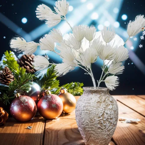 Vista 6 de Árbol de pino blanco artificial con ramas iluminadas, árboles de flores con luces LED para decoración de Navidad e interiores (72 pulgadas)