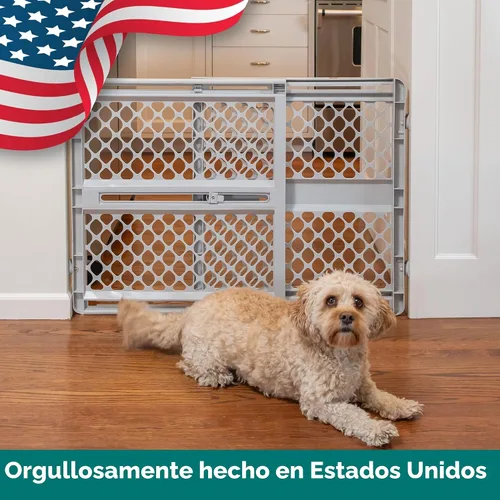 Vista 6 de MYPET Puerta universal para mascotas: 26" - 42" Puerta de perro de ancho para puertas con ajuste a presión o accesorios de puerta oscilante Tipos