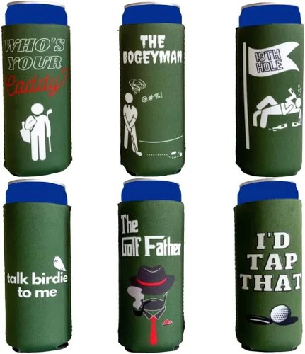 Vista 8 de Coozies Temáticas de los Años 70 - Regalo Genial para Cualquier Disco - Material de Neopreno Premium - Paquete de 6