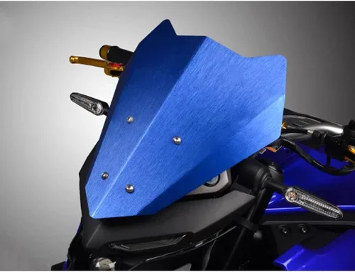 Vista 2 de Parabrisas delantero para motocicleta compatible con Yamaha MT-03 MT-25 18-21 (MT-25, azul)