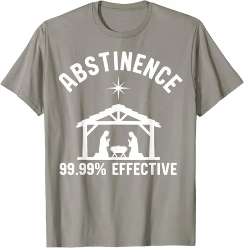 Vista 30 de Abstinence 99.99 Percent Effective Nativity Christmas Joke T-Shirt