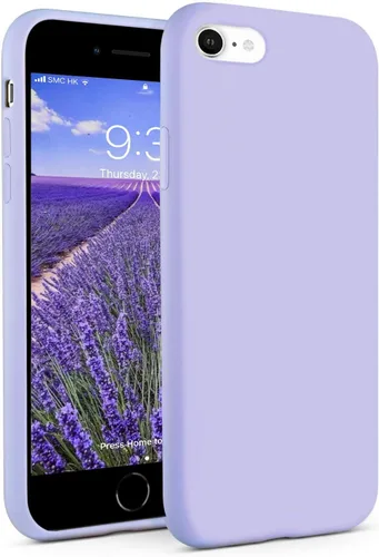 Vista 11 de IceSword Funda para iPhone SE 3 2022 [actualizada]/ iPhone SE 2020 (2ª generación)/iPhone 7/iPhone 8 funda de silicona azul, funda de goma de gel