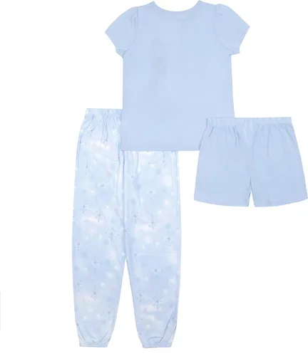 Vista 2 de Disney Conjunto de pijama de 3 piezas de Minnie Mouse para niñas Frozen Princesas Minnie Mouse