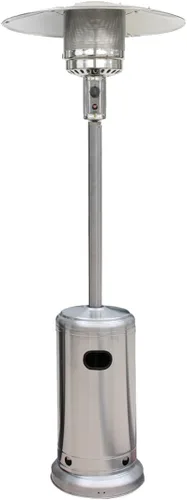 Vista 3 de Blue Sky Outdoor Living Calentador de gas para patio de 48,000 BTU, calentador independiente de 87 pulgadas para patios, bronce martillado