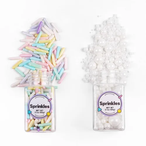 Vista 17 de Chispas comestibles de Navidad para hornear, chispas de Navidad, chispas de nonpareils, chispas rojas y verdes para galletas, magdalenas, fresas