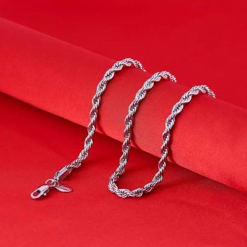 Vista 4 de LIFETIME JEWELRY 5mm Chain for Men & Women Diamond Cut Rope Chain for Men & Necklace Chain for Women 16 to 36 Inch Black Gunmetal Stainless Steel
