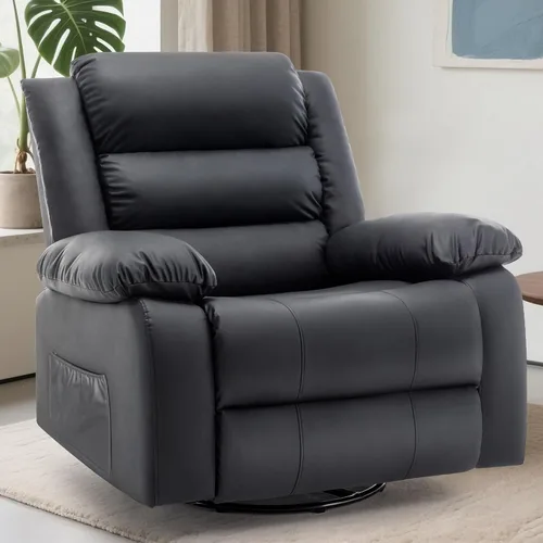 Vista 11 de Korser Sofá reclinable, sofá biplaza reclinable de gran tamaño con consola, sofá reclinable con portavasos y regleta de alimentación empotrada, sofá