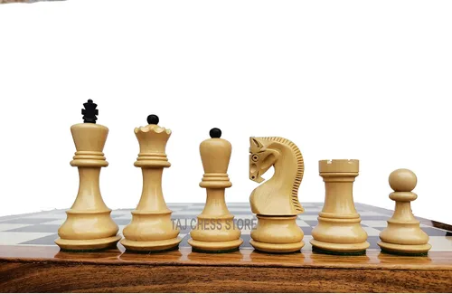 Vista 6 de Tournament Russian Zagreb Juego de ajedrez Ajedrez de madera artesanal con tablero de ajedrez de madera de ébano de 21 pulgadas con bordes