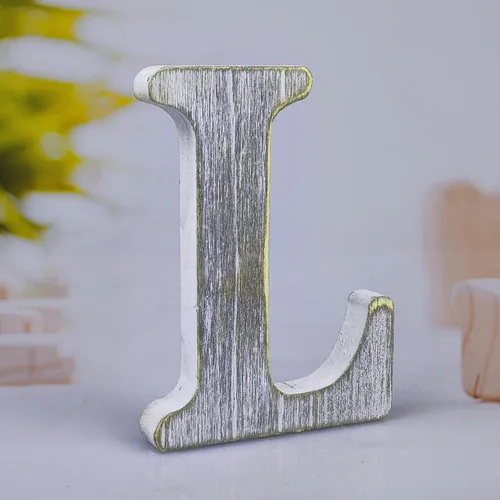 Vista 13 de Letras de madera rústica sin terminar de 6 pulgadas para decoración de pared, letras decorativas de pie en rodajas, decoración de tablero